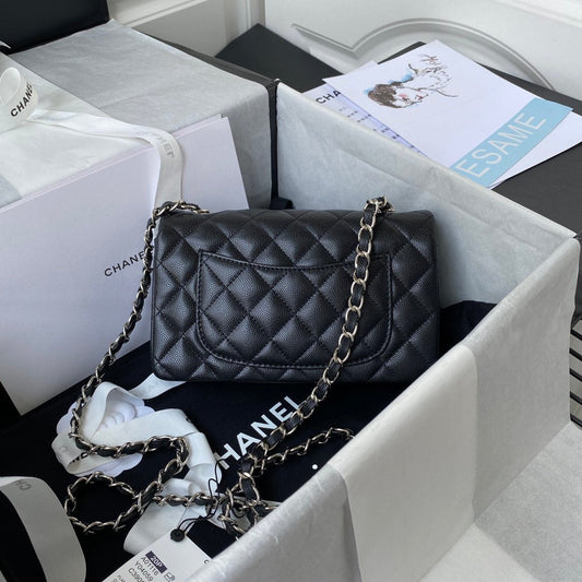CHL - Mini Classic Handbag Black For Women 7.9in/20cm