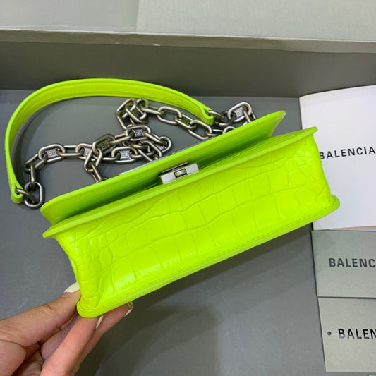 BLN-Ciaga Gossip Small On Chain Shoulder Bag Green Neon, For Women,  Bags 7.4in/19cm