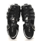 Prada Foam Rubber Triangle Logo Monolith 55mm Cage Sandals 36 Black