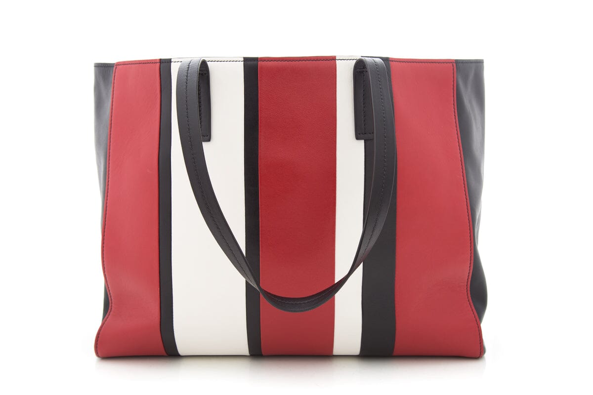 Prada Multi Striped Leather Tote