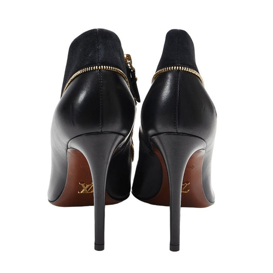 Louis Vuitton Zippoint PinHill Short Boots MA0134 Black Gold Leather Suit  Louis Vuitton