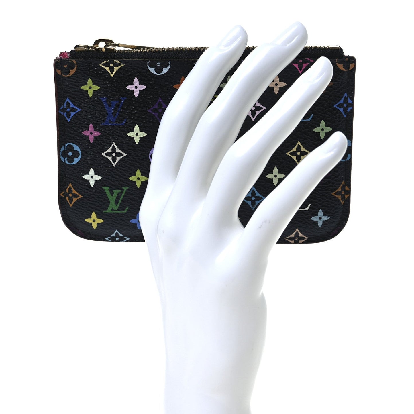 Louis Vuitton Monogram Multicolor Key Pouch Black Grenade