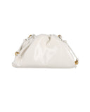 Bottega Veneta Mini Pouch Clutch in White Patent Leather