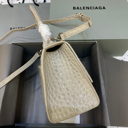 BLN-Ciaga Hourglass Small Handbag In Beige, For Women,  Bags 9in/23cm