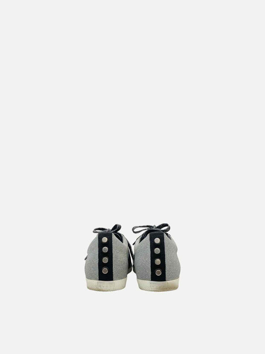 GUCCI Web Bambi Metallic Silver Size EU 37 Sneakers