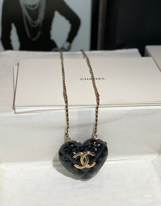 CHL - Long Necklace Bag Black For Women Bags 3in/7.6cm