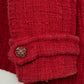 Veste rouge en tweed Chanel