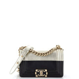 CHANEL Bicolor Boy Flap Bag Calfskin Small
