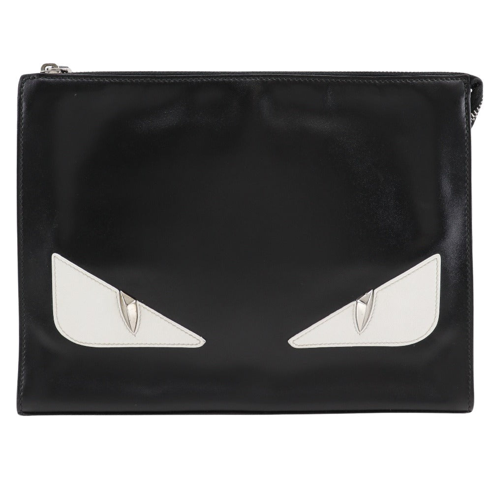 Fendi Monster  Leather Clutch Bag