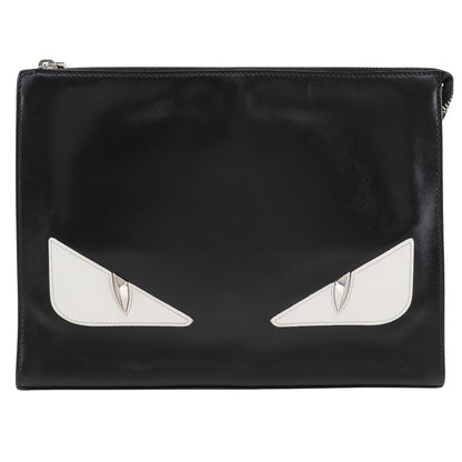 Fendi Monster  Leather Clutch Bag