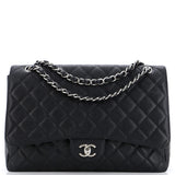 CHANEL Classic Single Flap Bag Quilted Caviar Maxi