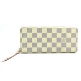 Louis Vuitton Portefeuille Clemence Damier Azur Women's Long Wallet