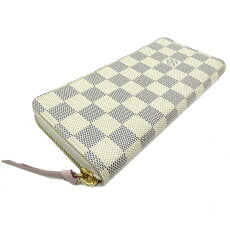 Louis Vuitton Portefeuille Clemence Damier Azur Women's Long Wallet
