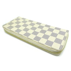 Louis Vuitton Portefeuille Clemence Damier Azur Women's Long Wallet