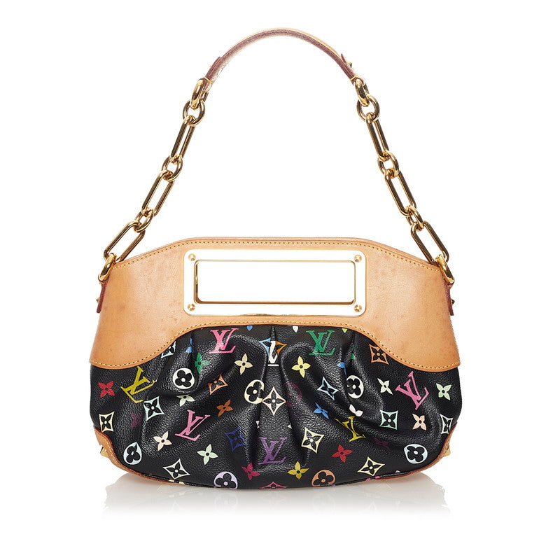 Louis Vuitton Monogram Judy PM Chain Handbag Shoulder 2way Noir PVC Leather