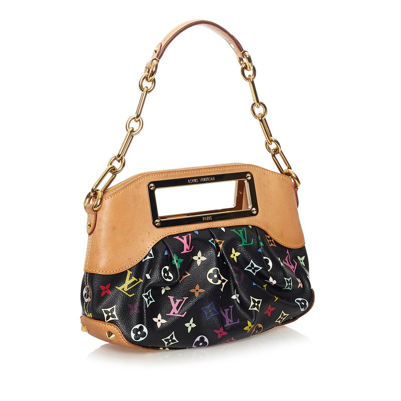 Louis Vuitton Monogram Judy PM Chain Handbag Shoulder 2way Noir PVC Leather