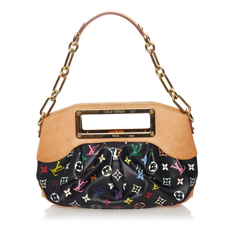 Louis Vuitton Monogram Judy PM Chain Handbag Shoulder 2way Noir PVC Leather
