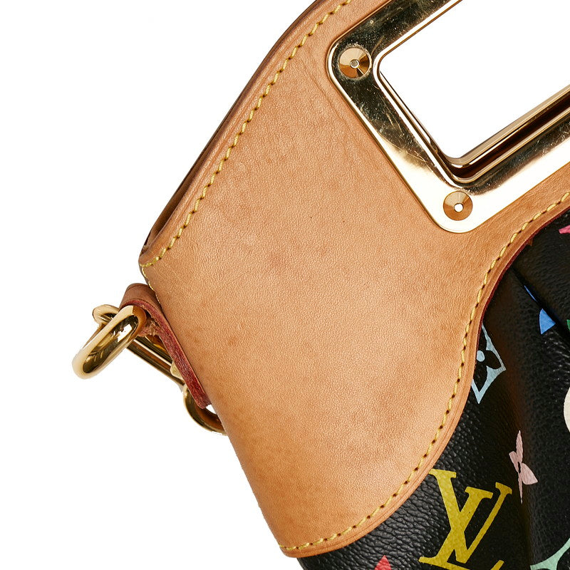 Louis Vuitton Monogram Judy PM Chain Handbag Shoulder 2way Noir PVC Leather
