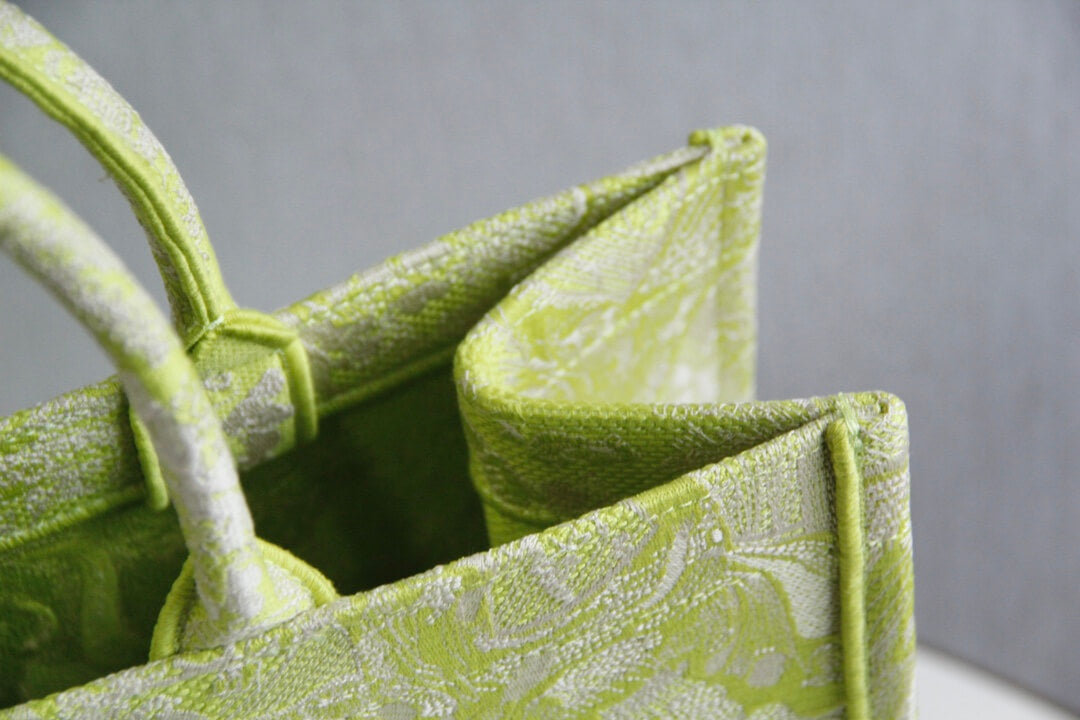 DIR1286 Book Tote grass green big size 36.5CM 41.5CM Embroidery LOGO