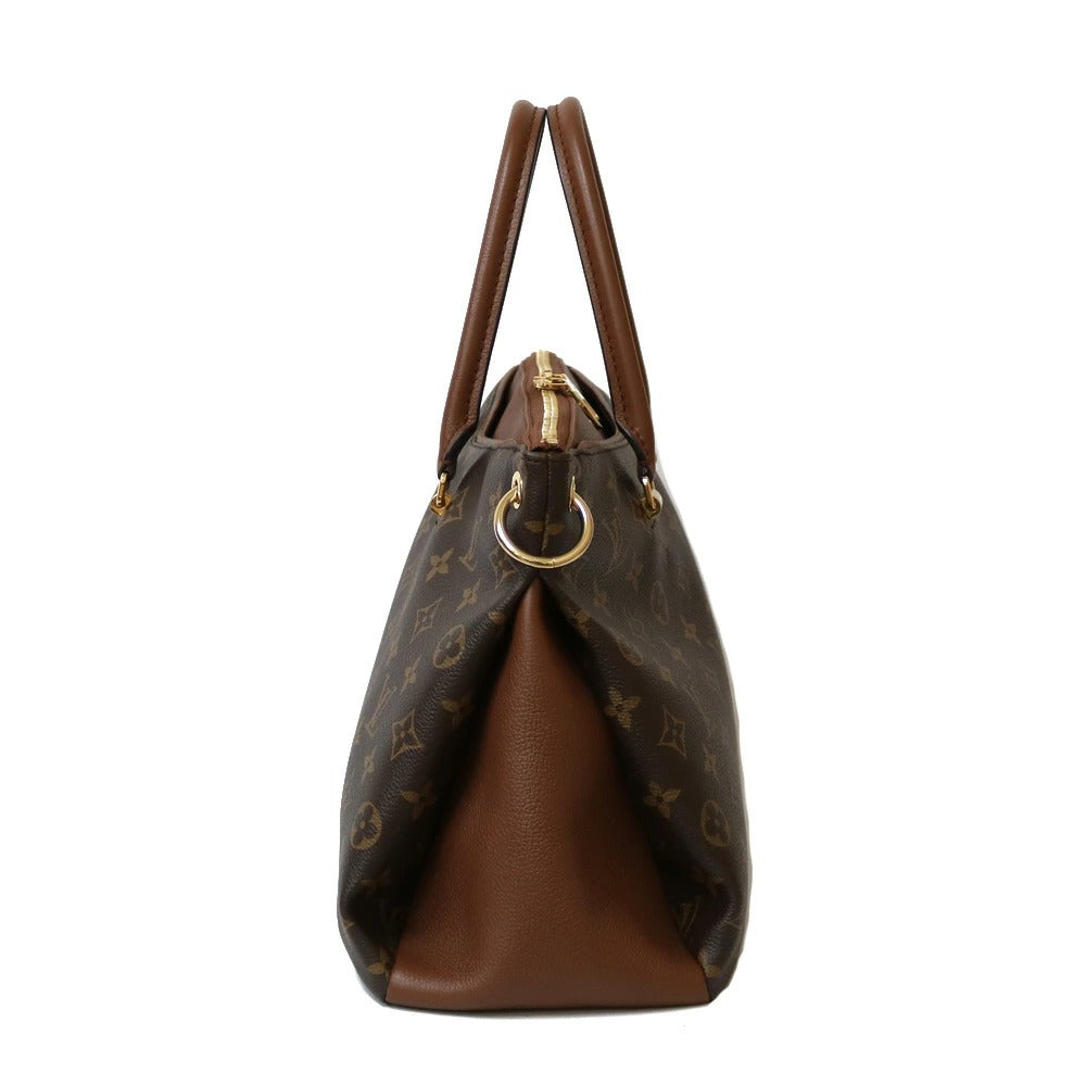 Louis Vuitton Pallas Damier Ebene Canvas Leather Shoulder Bag