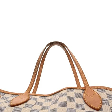 Louis Vuitton Damier Azur Neverfull PM Old Canvas Handbag