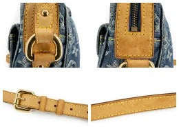 Louis Vuitton Pochette Monogram Denim Leather Shoulder Bag