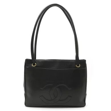 Chanel Cocomark Caviar Skin Leather Shoulder Bag