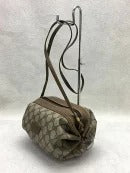 Gucci drawstring leather overall pattern GG monogram shoulder bag