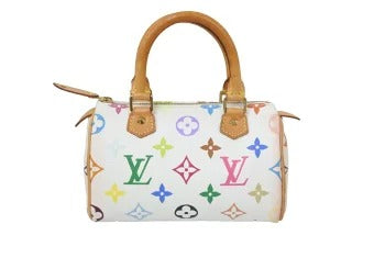 Louis Vuitton Mini Speedy White Multicolor Monogram Handbag