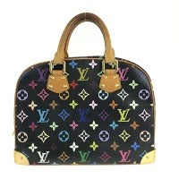 Louis Vuitton Monogram Trouville Handbag Multicolor Canvas Black