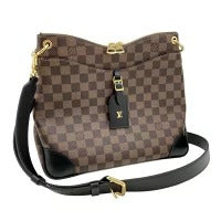 Louis Vuitton Leather Odeon NM MM Damier Shoulder Bag