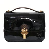 Louis Vuitton Cherry Wood BB Monogram Canvas Patent Leather Handbag