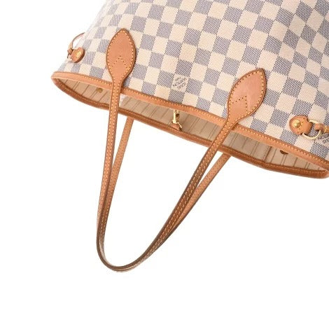 Louis Vuitton Damier Azur Neverfull PM Old Canvas Handbag