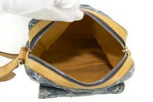 Louis Vuitton Pochette Monogram Denim Leather Shoulder Bag
