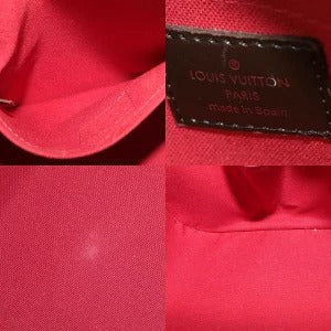 Louis Vuitton MM Damier Canvas Leather Ebene Handbag