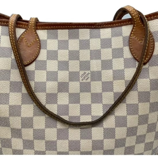 Louis Vuitton Damier Azur Neverfull MM Tote Bag