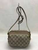 Gucci drawstring leather overall pattern GG monogram shoulder bag