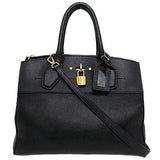 Louis Vuitton City Steamer MM Calf Leather Shoulder Bag Black