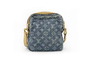 Louis Vuitton Pochette Monogram Denim Leather Shoulder Bag