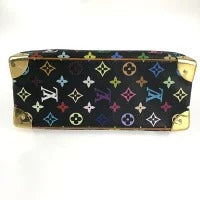 Louis Vuitton Monogram Trouville Handbag Multicolor Canvas Black