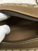 Gucci drawstring leather overall pattern GG monogram shoulder bag