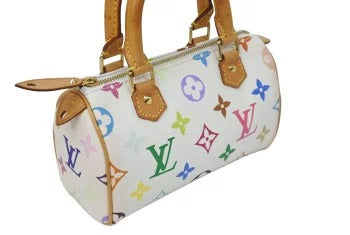 Louis Vuitton Mini Speedy White Multicolor Monogram Handbag
