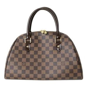 Louis Vuitton MM Damier Canvas Leather Ebene Handbag