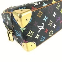 Louis Vuitton Monogram Trouville Handbag Multicolor Canvas Black