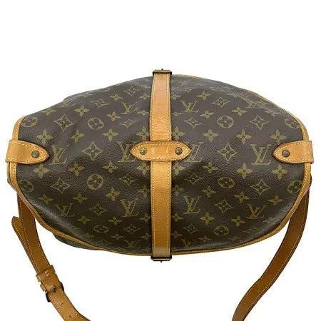 Louis Vuitton Leather Monogram Canvas Shoulder Bag