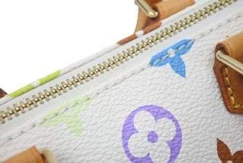 Louis Vuitton Mini Speedy White Multicolor Monogram Handbag