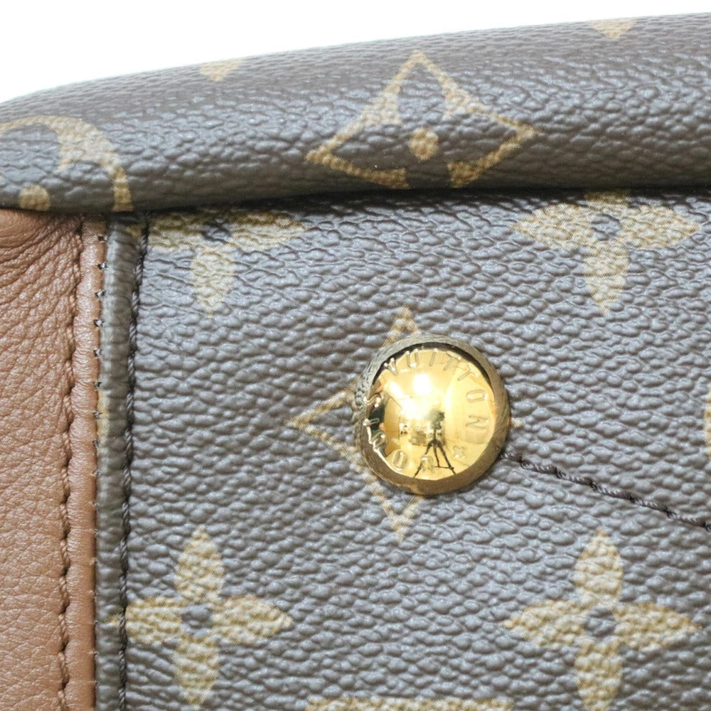 Louis Vuitton Pallas Damier Ebene Canvas Leather Shoulder Bag
