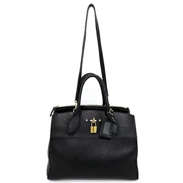 Louis Vuitton City Steamer MM Calf Leather Shoulder Bag Black
