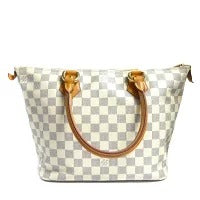 Louis Vuitton Saleya PM Damier Azur PVC Leather Handbag
