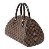Louis Vuitton MM Damier Canvas Leather Ebene Handbag